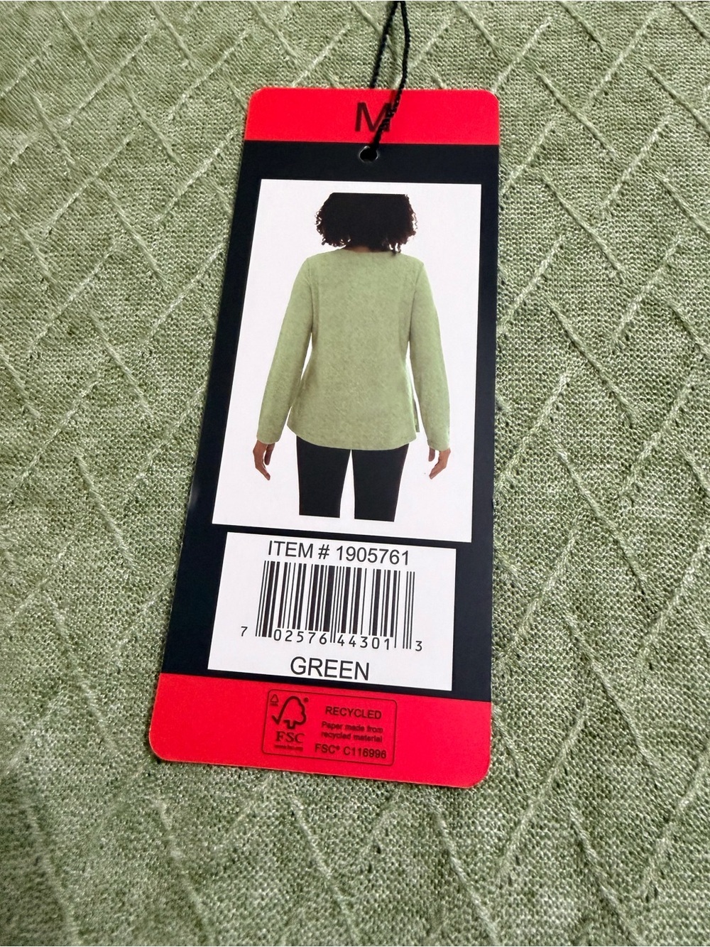 Mario Serrani Italy Cable Knit Sweater Top Long Sleeve Olive Green Women’s M - Picture 4 of 6